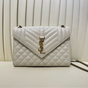 Yves Saint Laurent White Shoulder Bag